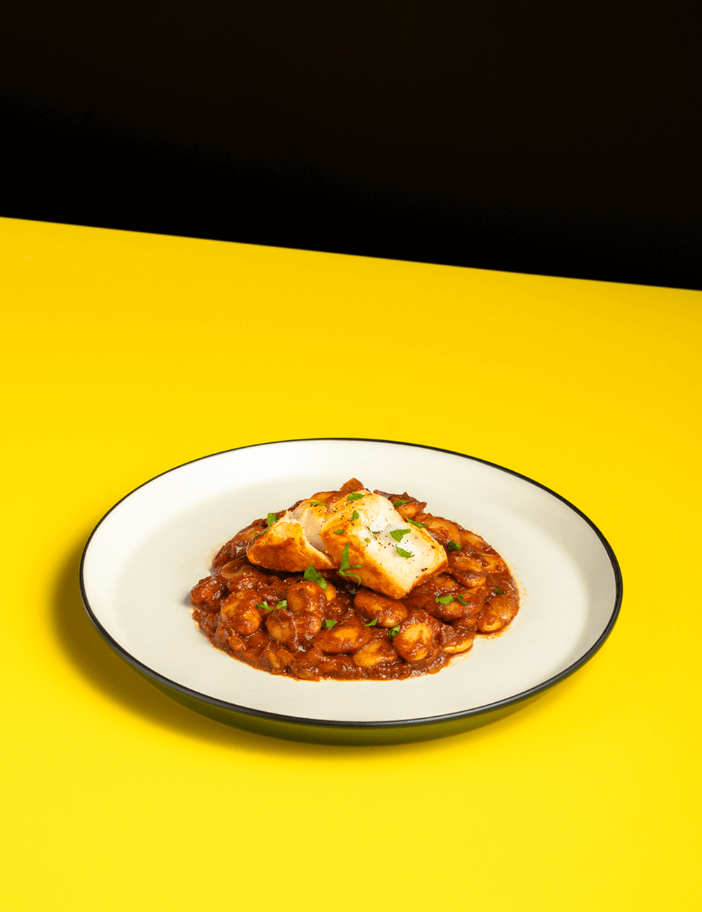 Chilli Fish with Butter Beans